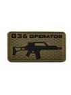 Нашивка PVC/ПВХ с велкро "G36 OPERATOR" (OLIVE) размер 80х40мм 1-000040