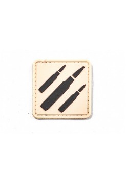 Нашивка PVC/ПВХ с велкро "Патроны" размер 50х50 коричневый на песке 1-000138