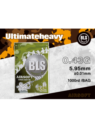 Шарики BLS 0,43 (1000шт, белые, пакет) (40 пакетов в коробке) Taiwan 1BA-PLA43